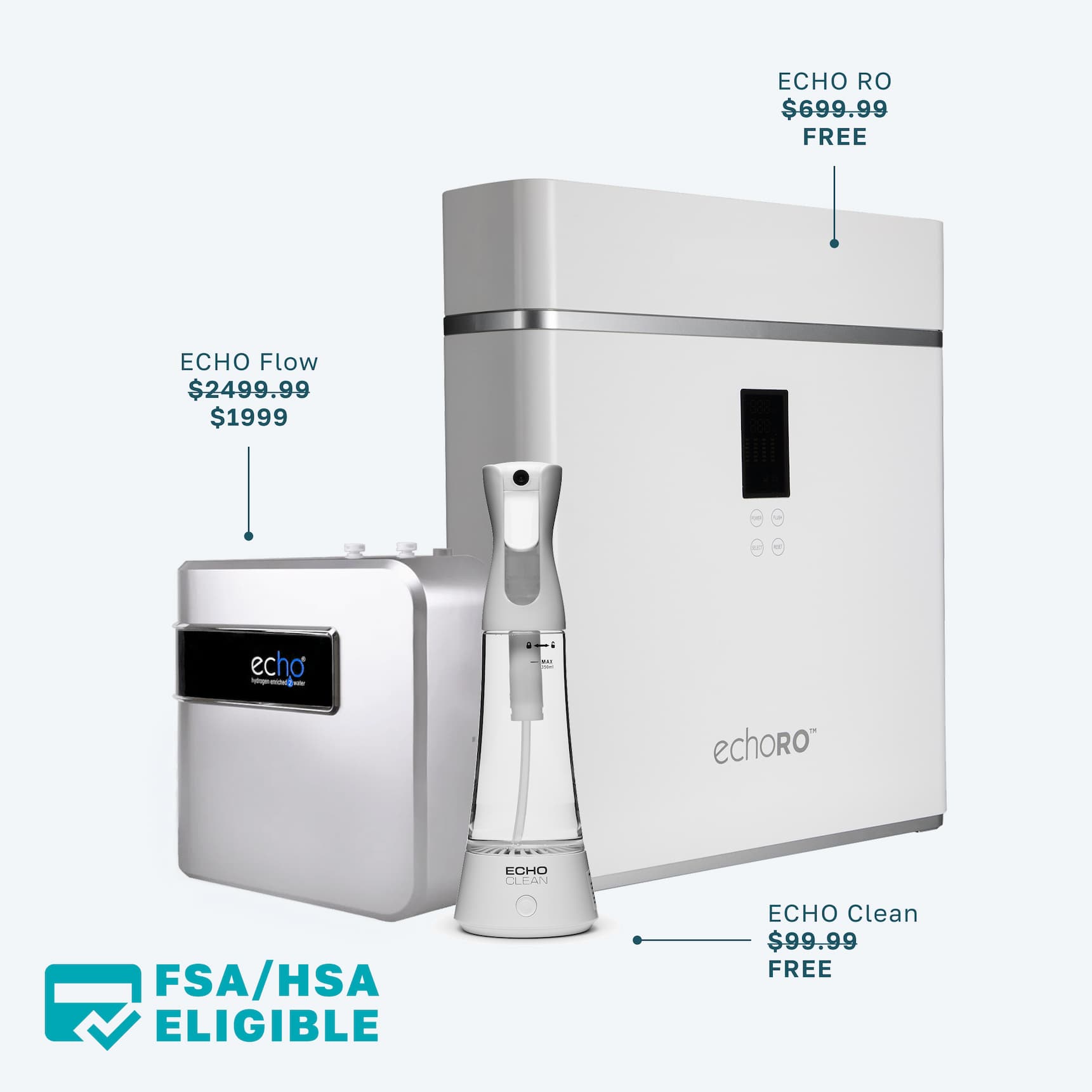 Echo Flow + Echo Reverse Osmosis + Echo Clean Bundle
