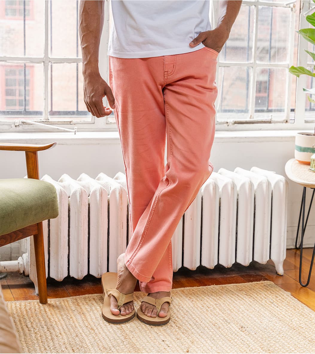 Man in nantuckets denim