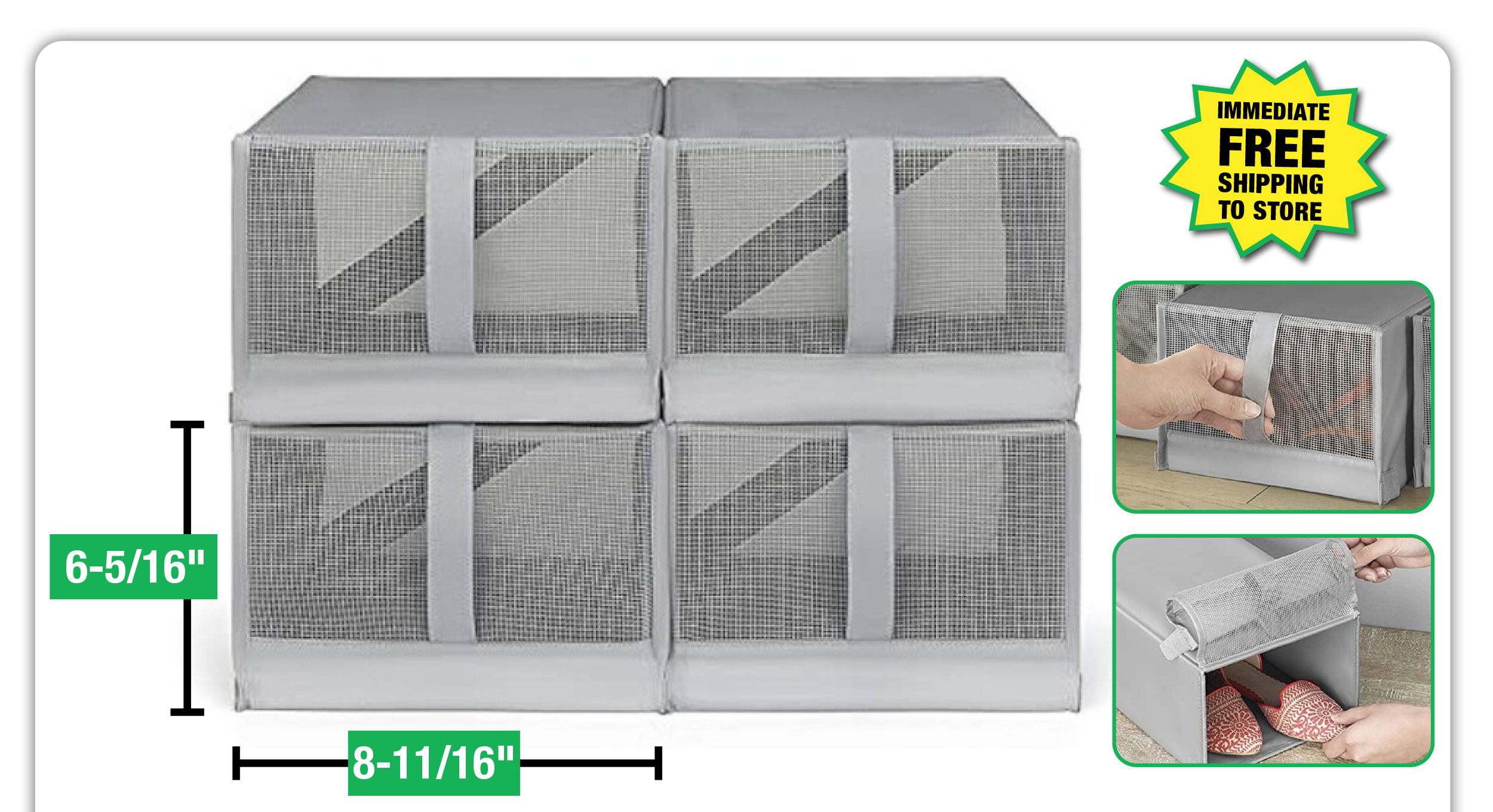 Whitmor Mesh Shoe Boxes - ONLY $7.99 After Rebate*!
