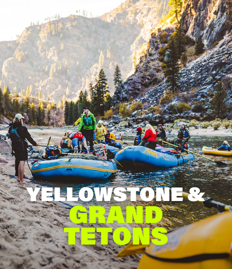 Yellowstone and Grand tetons trip card 