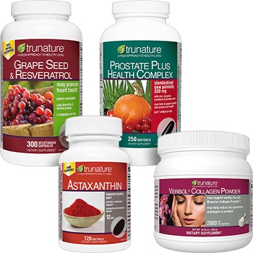 trunature Grapeseed, Prostate Plus, Verisol Collagen Powder or Astaxanthin