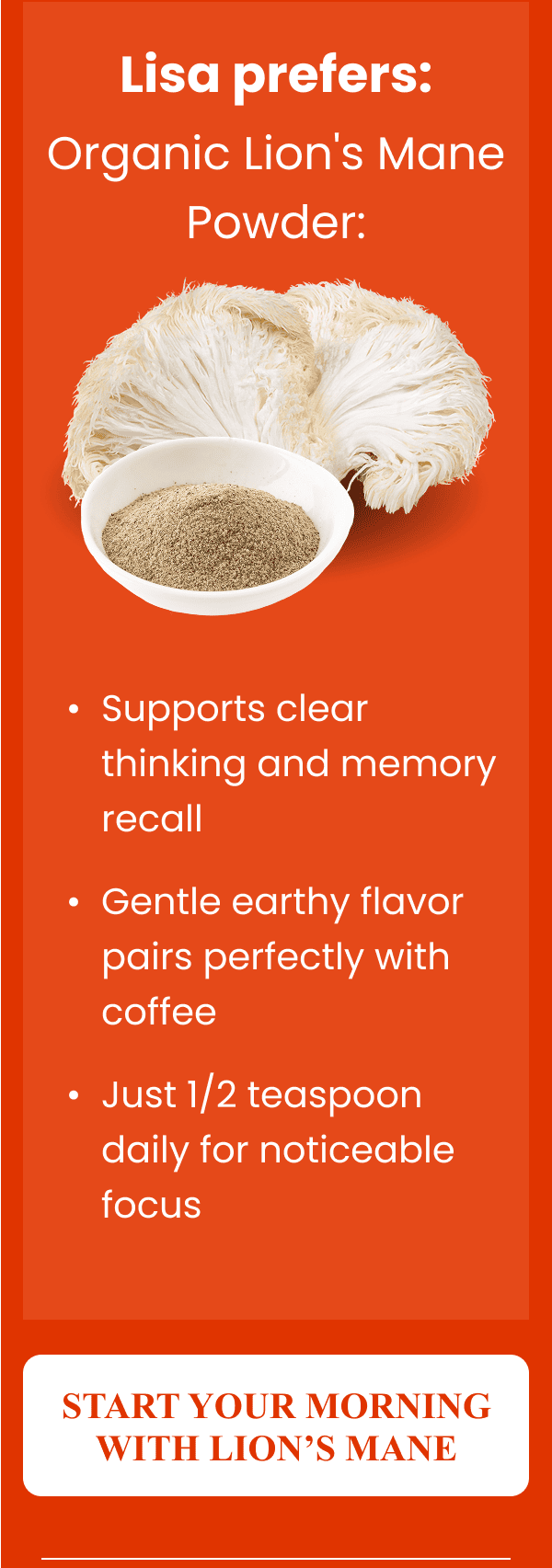 Start Your Morning With Lion’s Mane