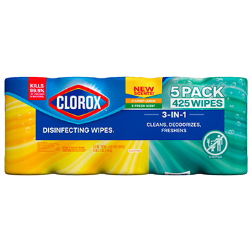 Clorox Disinfecting Wipes, Variety Pack, 85-Count, 5-Pack