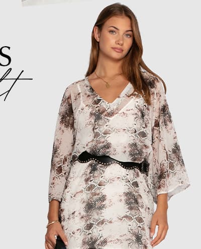 Heart On Fire Snake Print Kaftan - Chocolate
