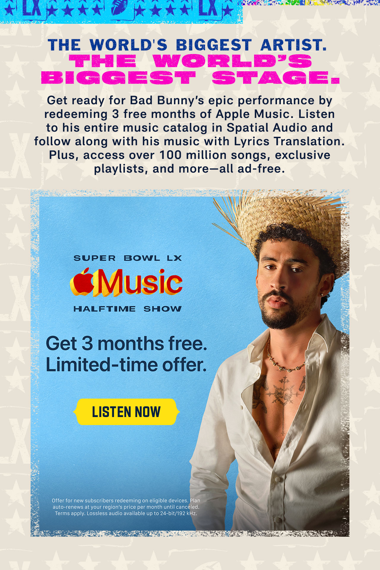 Apple Music Limited-Time Offer. Listen Now.