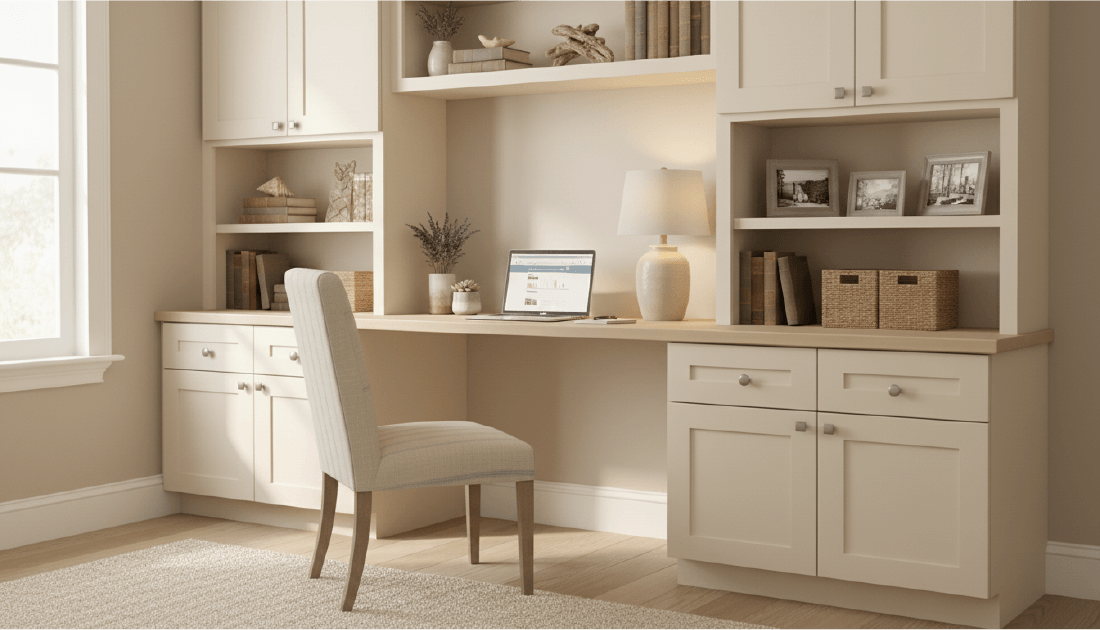 Office with Summit Cream cabinets