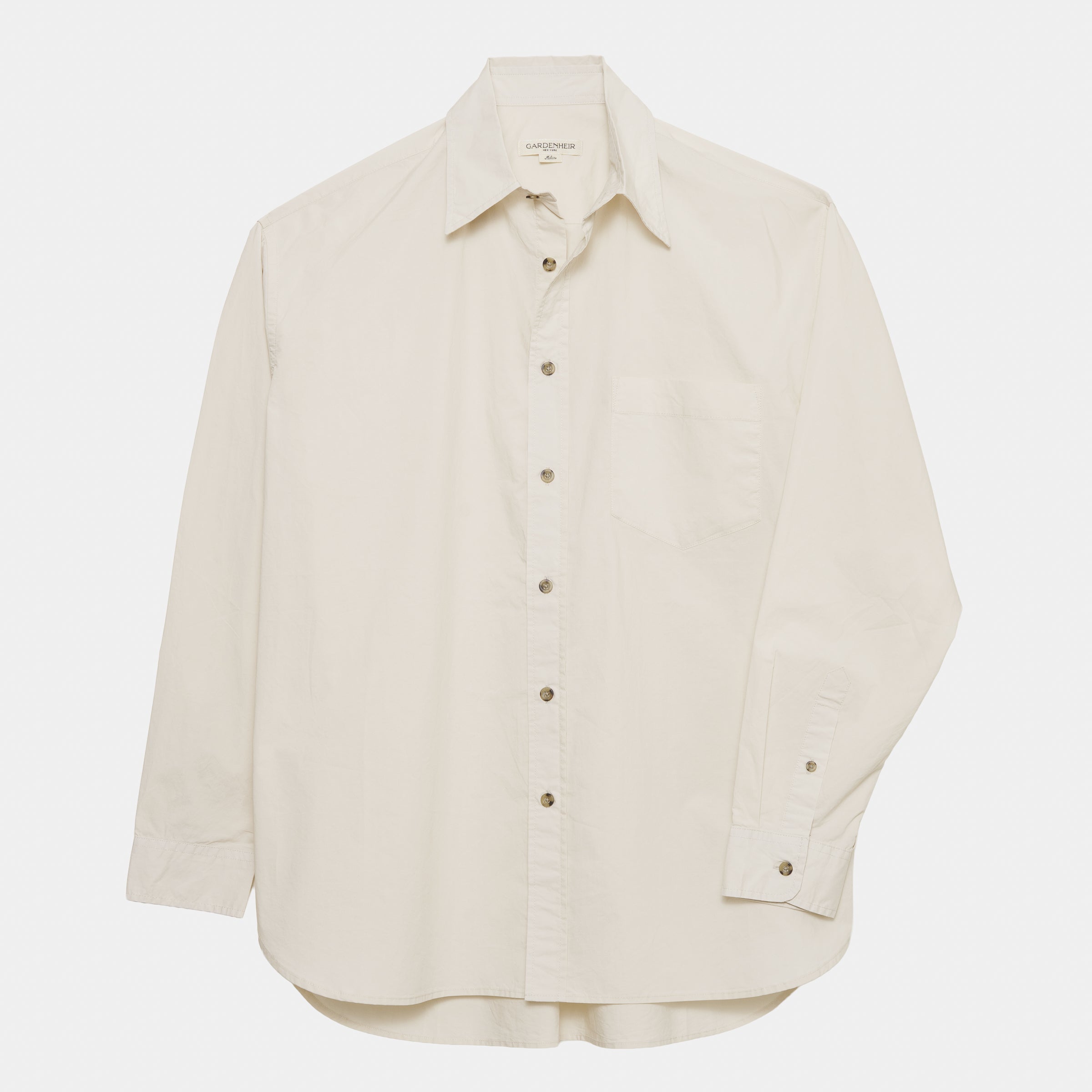 Image of Japanese Typewriter Cotton Gardening Chemise in Porcelain