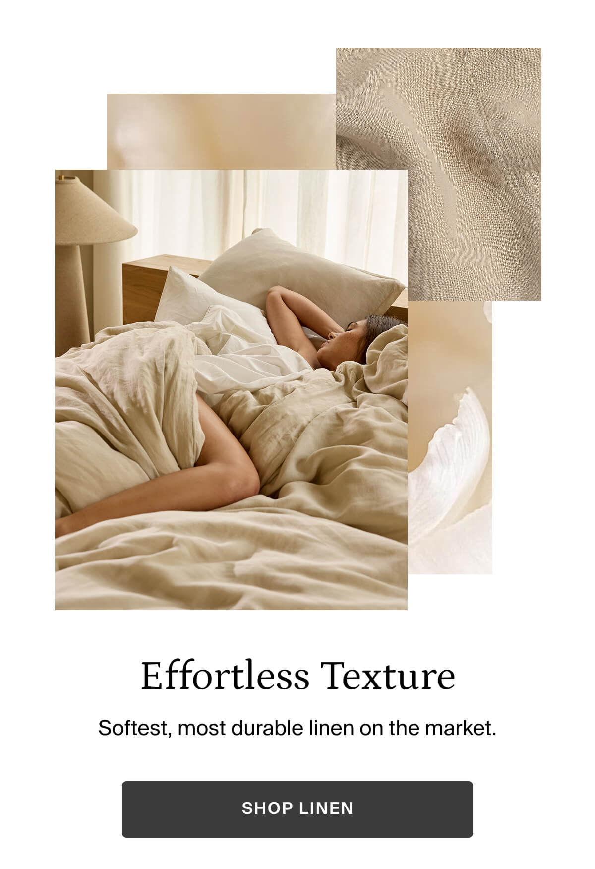 Effortless texture. Shop linen.