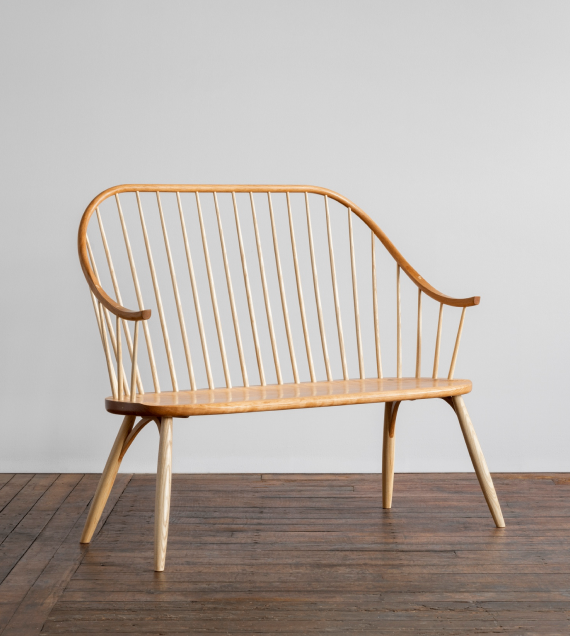 Continuous Arm Bench in cherry