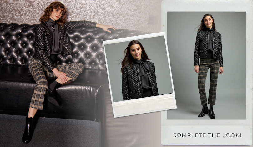 Aurelle Quilted Vegan Leather Jacket