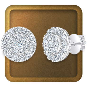 Round Brilliant 1.00 ctw Diamond 14kt White Gold Earrings
