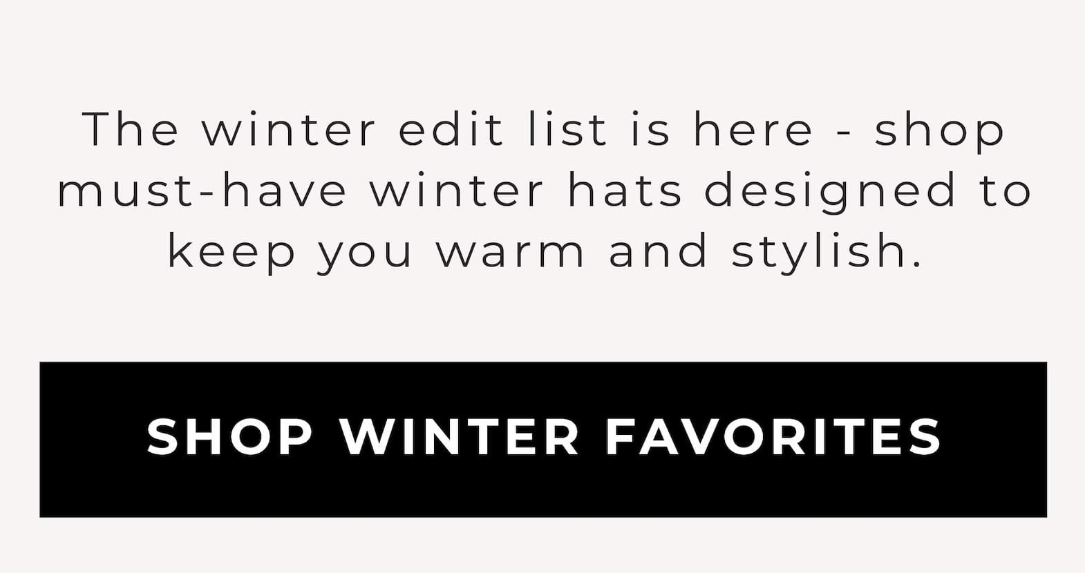 Shop Winter Favorites