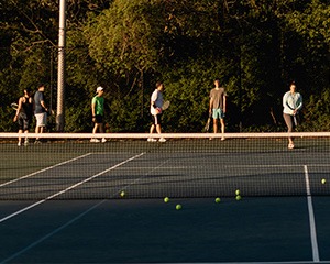 Players on court