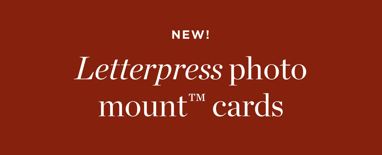 Letterpress Photo Mount™ Cards