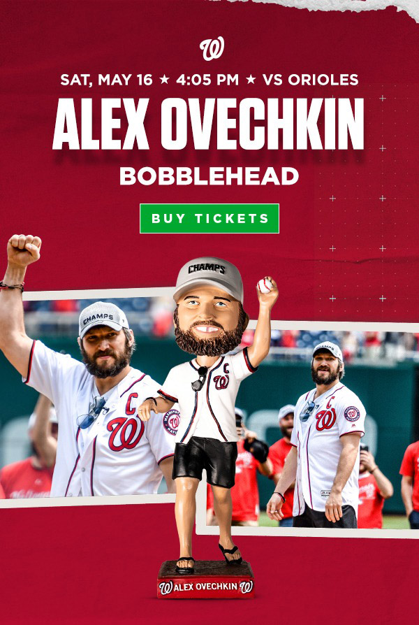 Click for your chance at the Alex Ovechkin bobblehead giveaway!
