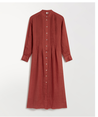 Ramie Pintuck Dress