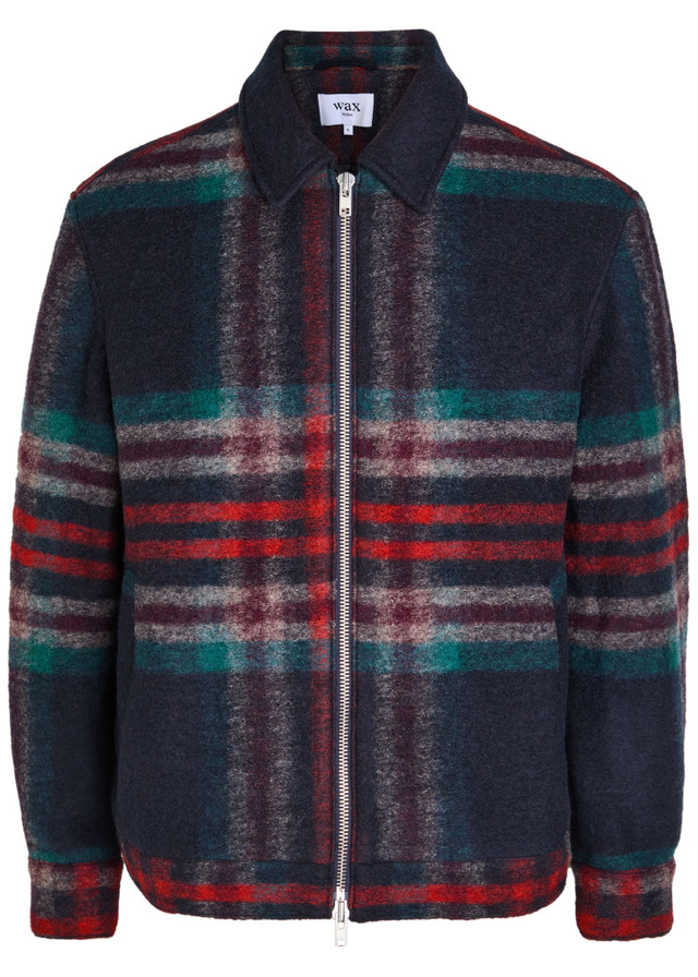 WAX LONDON Heath checked wool-blend jacket