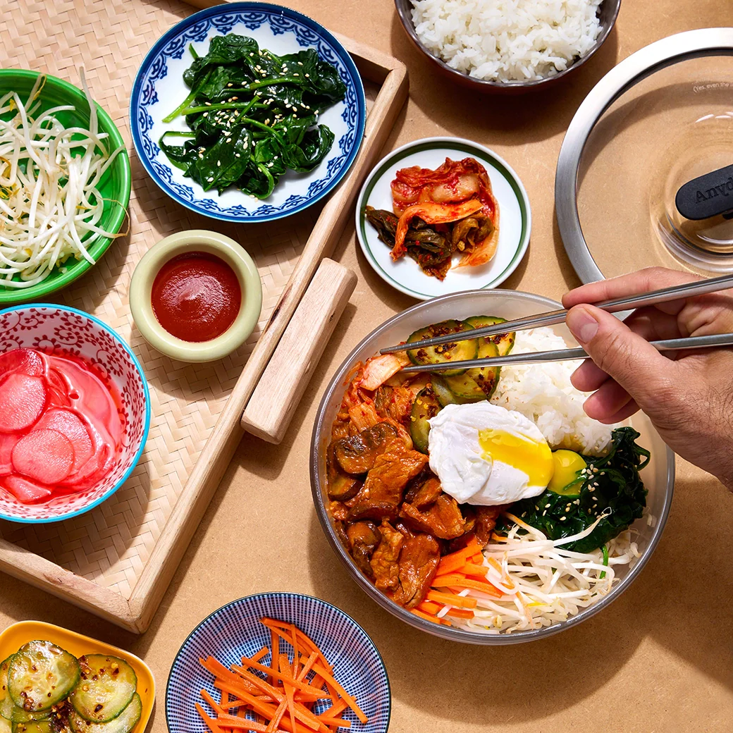 Image of Bibimbap-Style Beef Rice Bowl