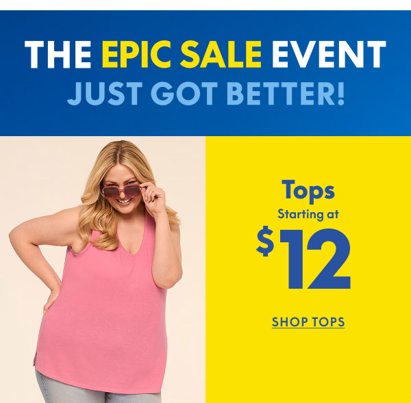 Tops Starting at $12