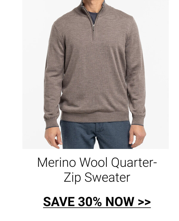 Merino Wool Quarter-Zip Sweater