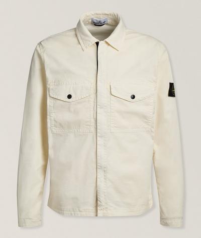 Stone Island - Stretch-Cotton Twill Full-Zip Overshirt