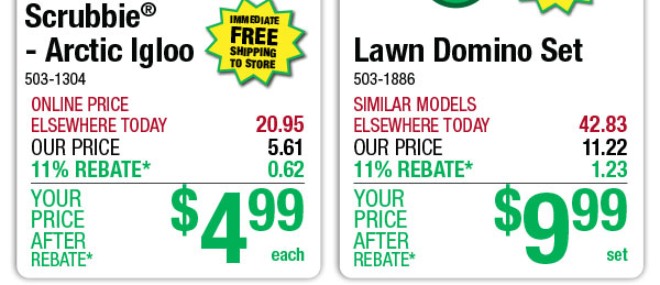 Lawn Domino Set - ONLY $9.99 After Rebate*!