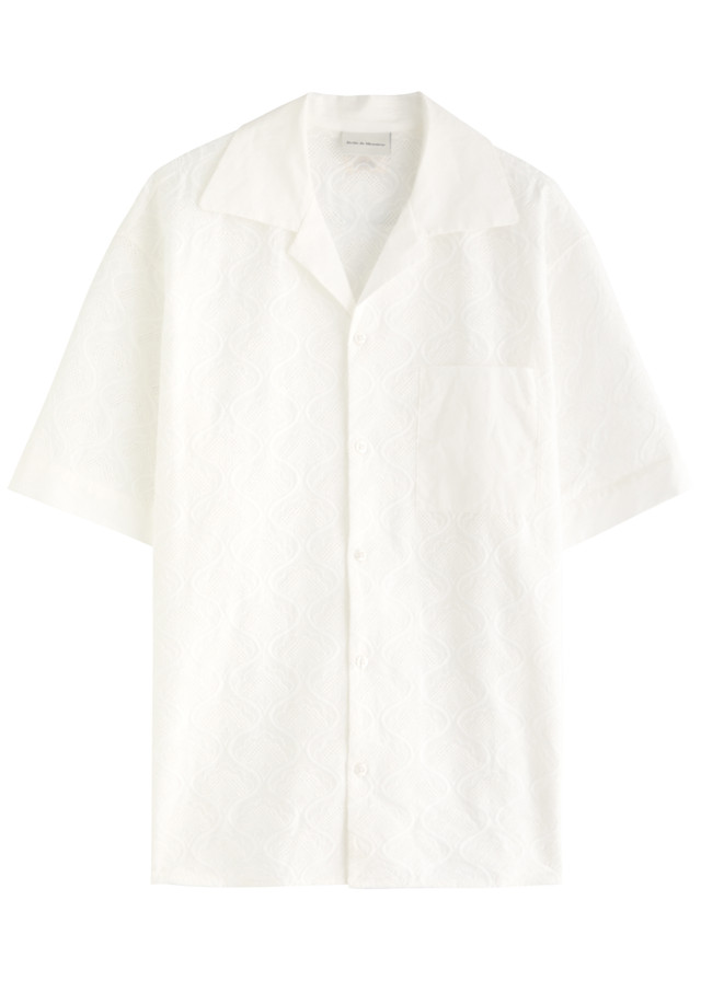DRÔLE DE MONSIEUR La Chemise Brodée embroidered cotton shirt
