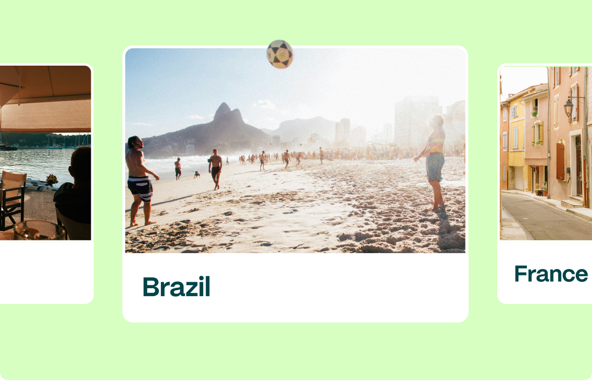 Destinations: Brazil, France