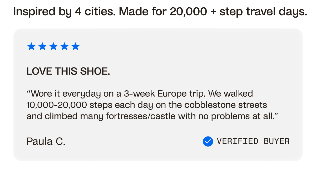 Inspired by 4 cities. Made for 12+ hour travel days.