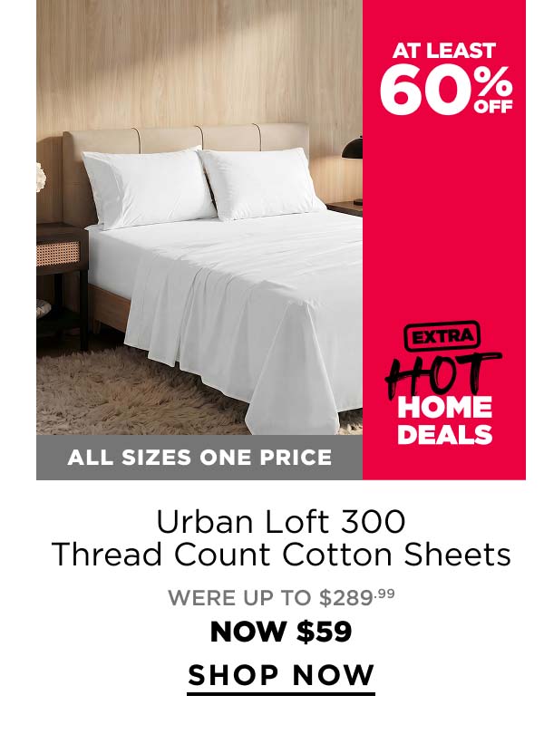 Urban Loft 300 Thread Count Cotton Sheets