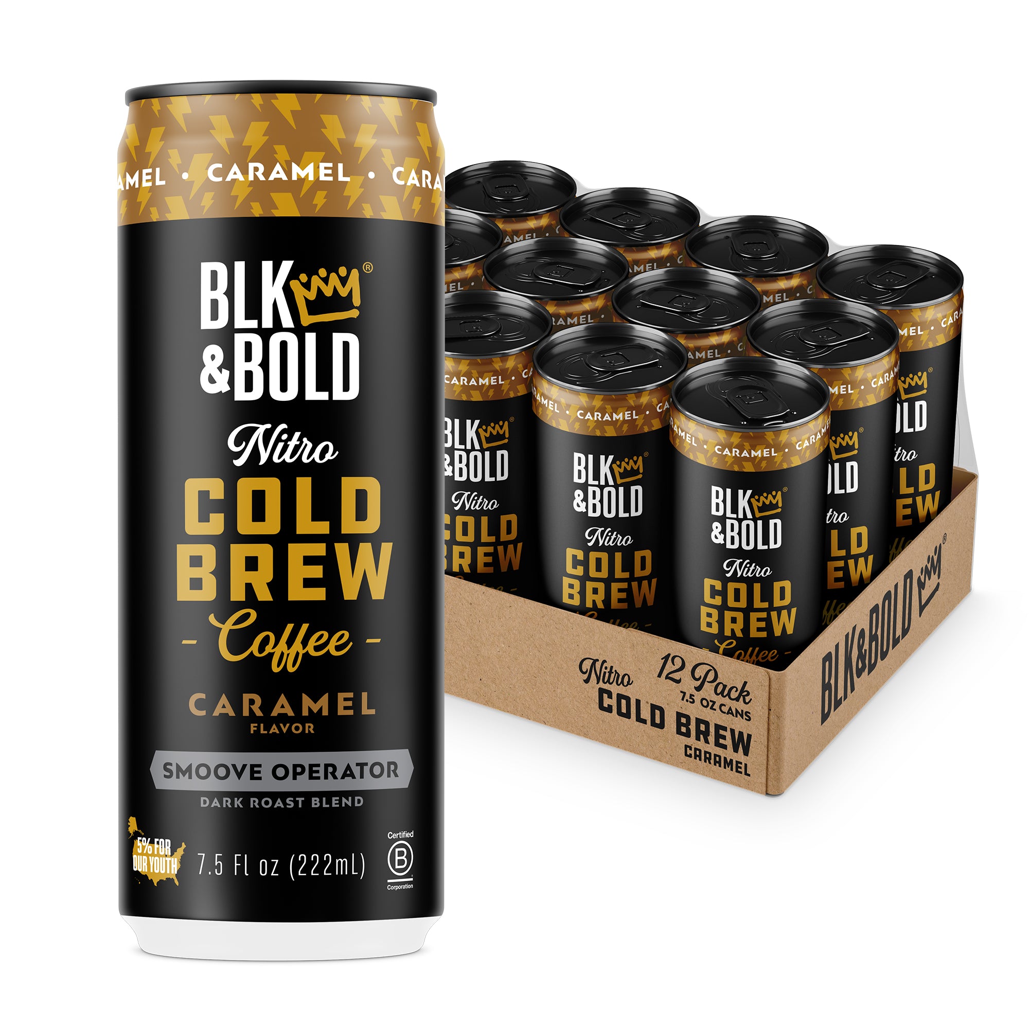Image of BLK & Bold Nitro Cold Brew Coffee - Caramel