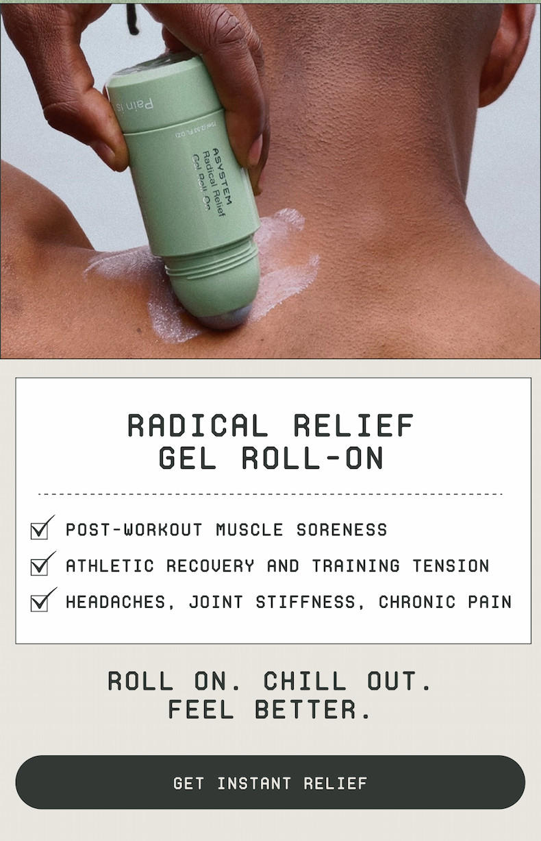 Radical reflief gel roll on