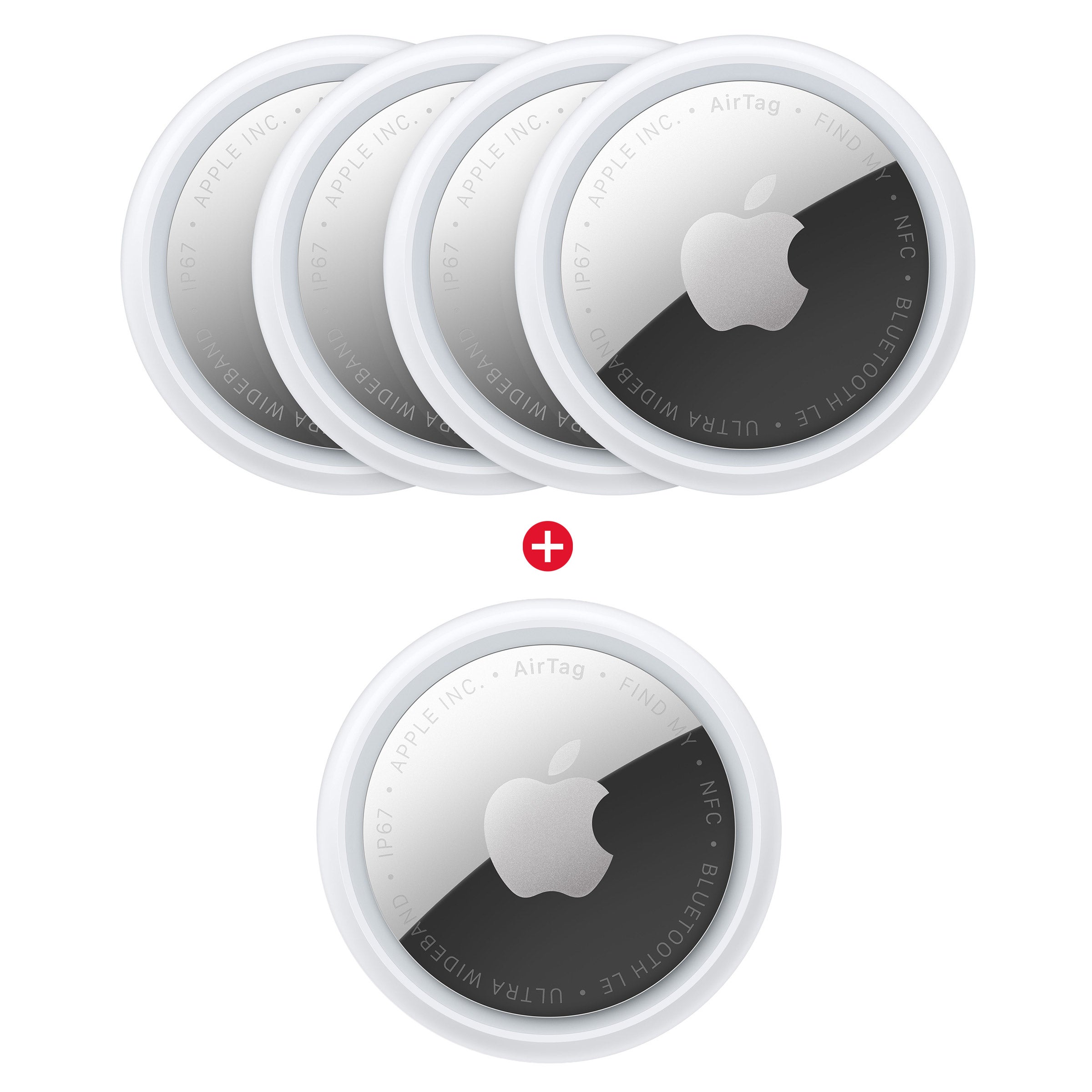 Apple AirTag (2nd Generation), 4-Pack, Includes additional AirTag 1-Pack (2nd Generation)
