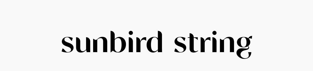 Sunbird String