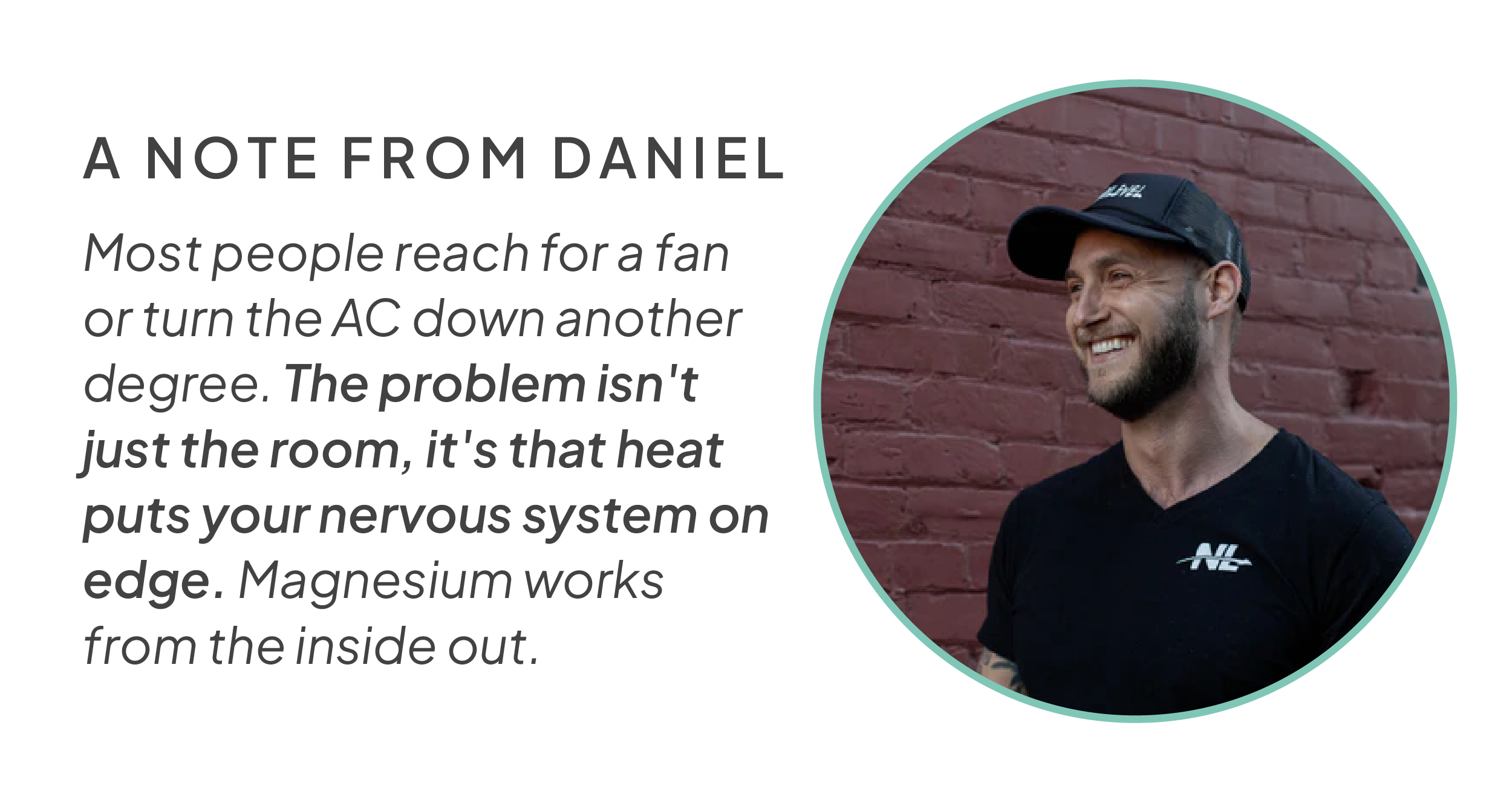 A NOTE FROM DANIEL