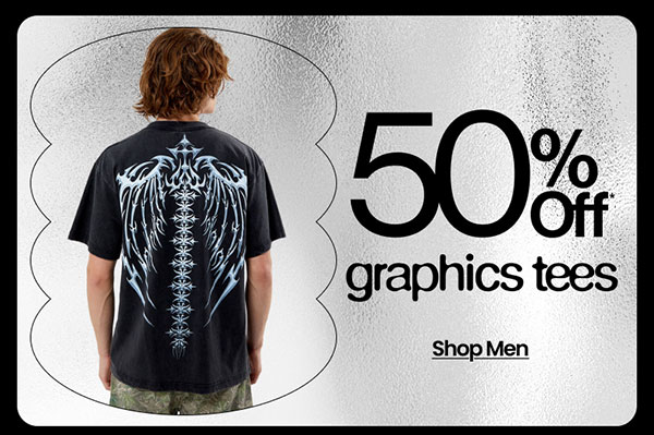 50% OFF* GRAPHIC TEES SHOP MEN