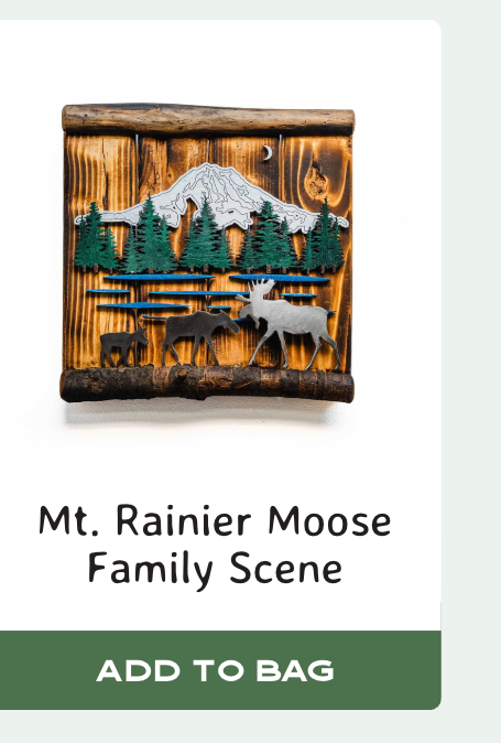Mt Rainier Moose Family Scene