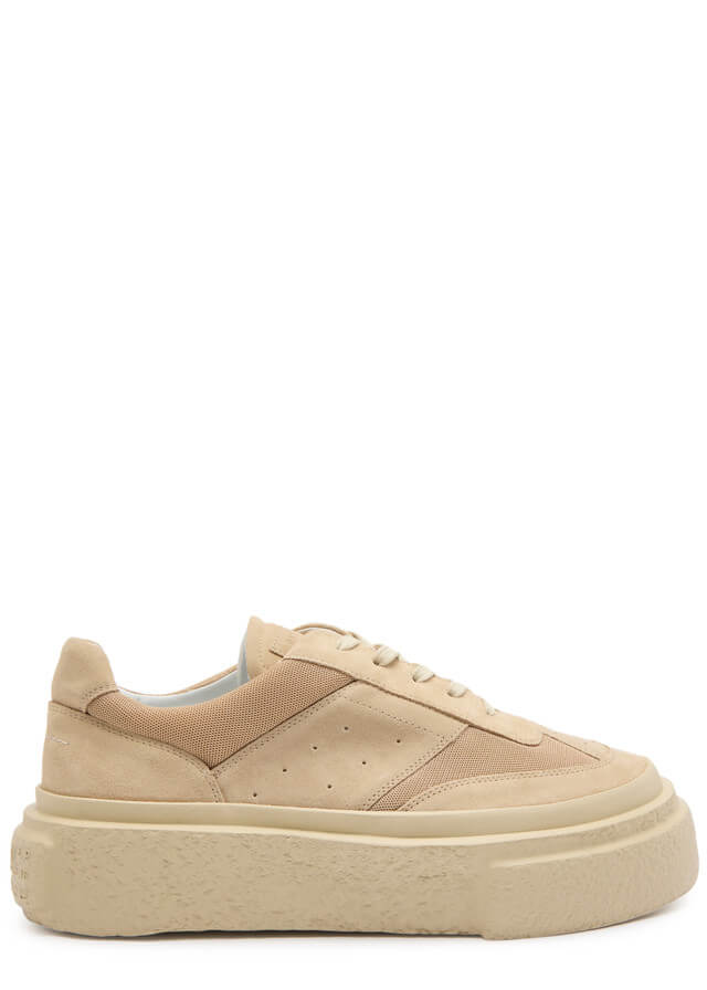 MM6 BY MAISON MARGIELA Panelled suede flatform sneakers