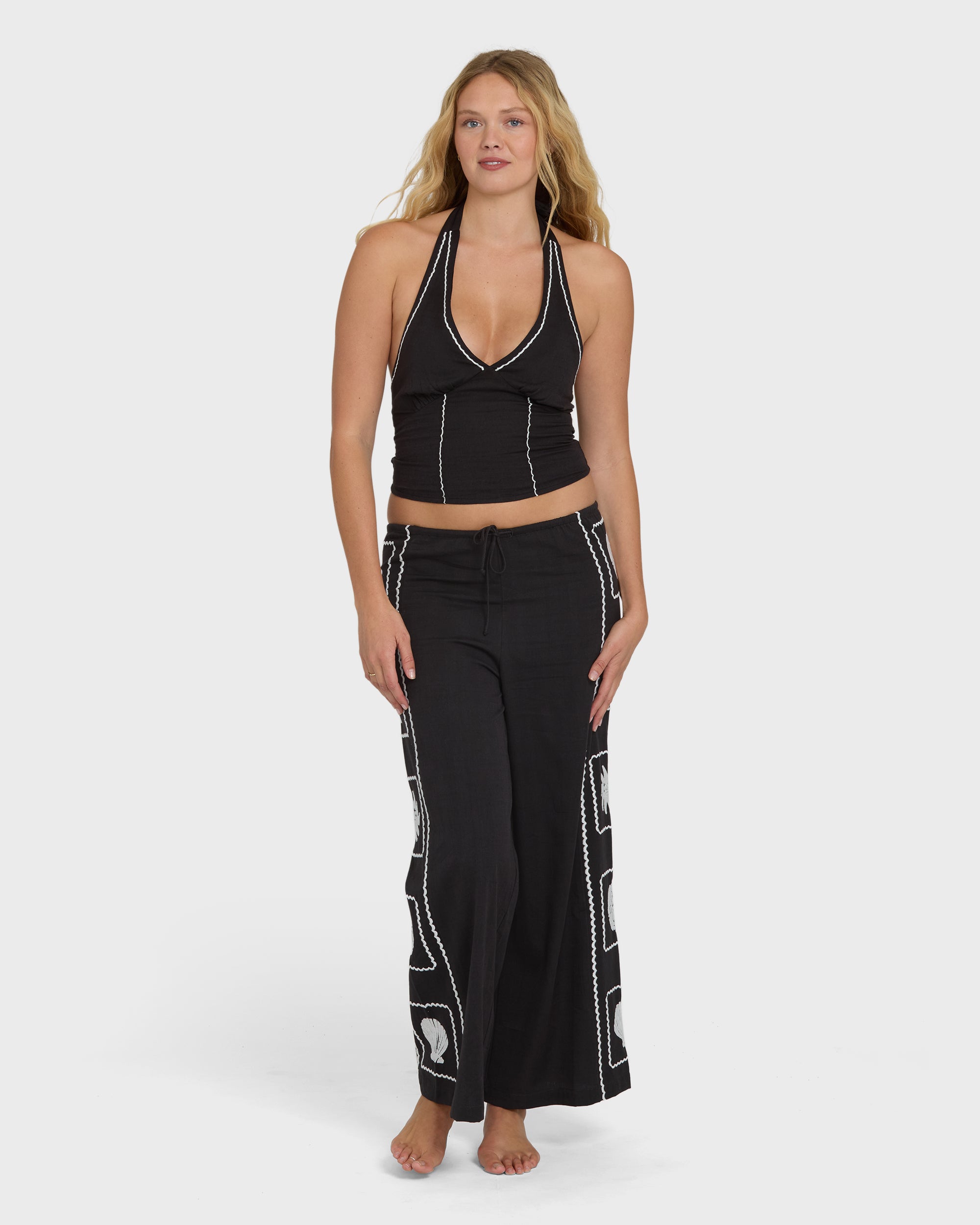 Image of Sea Side Dreamer Pants - Black Sands
