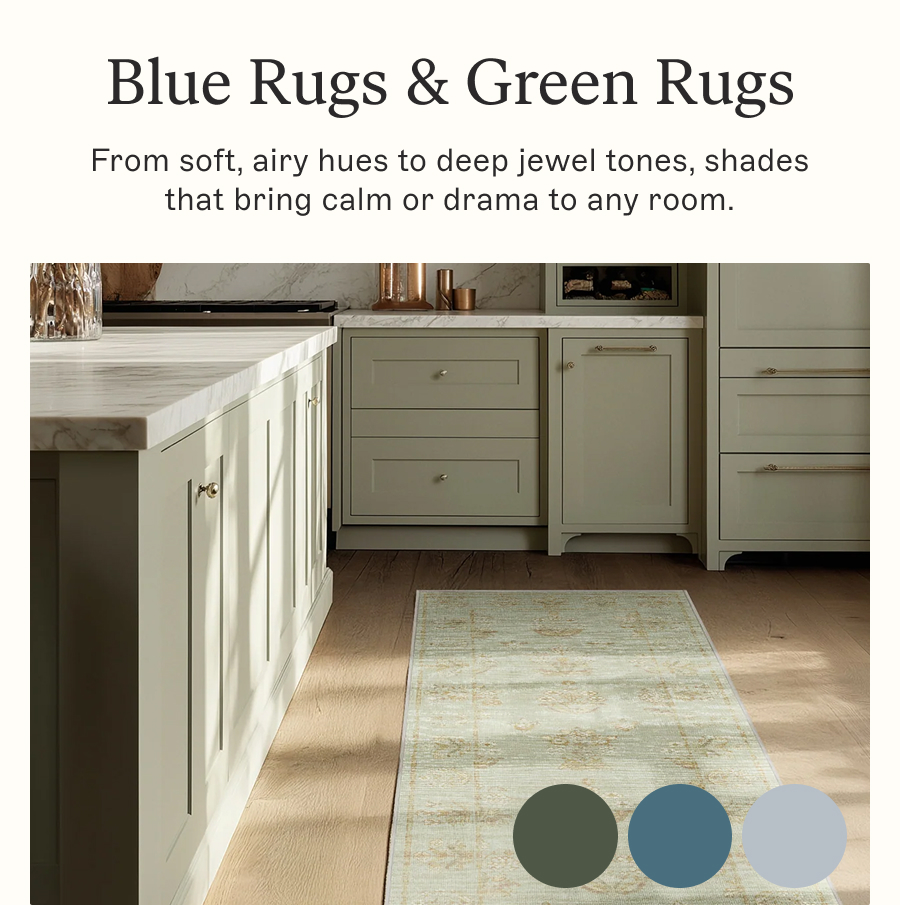 Blue Rugs & Green Rugs