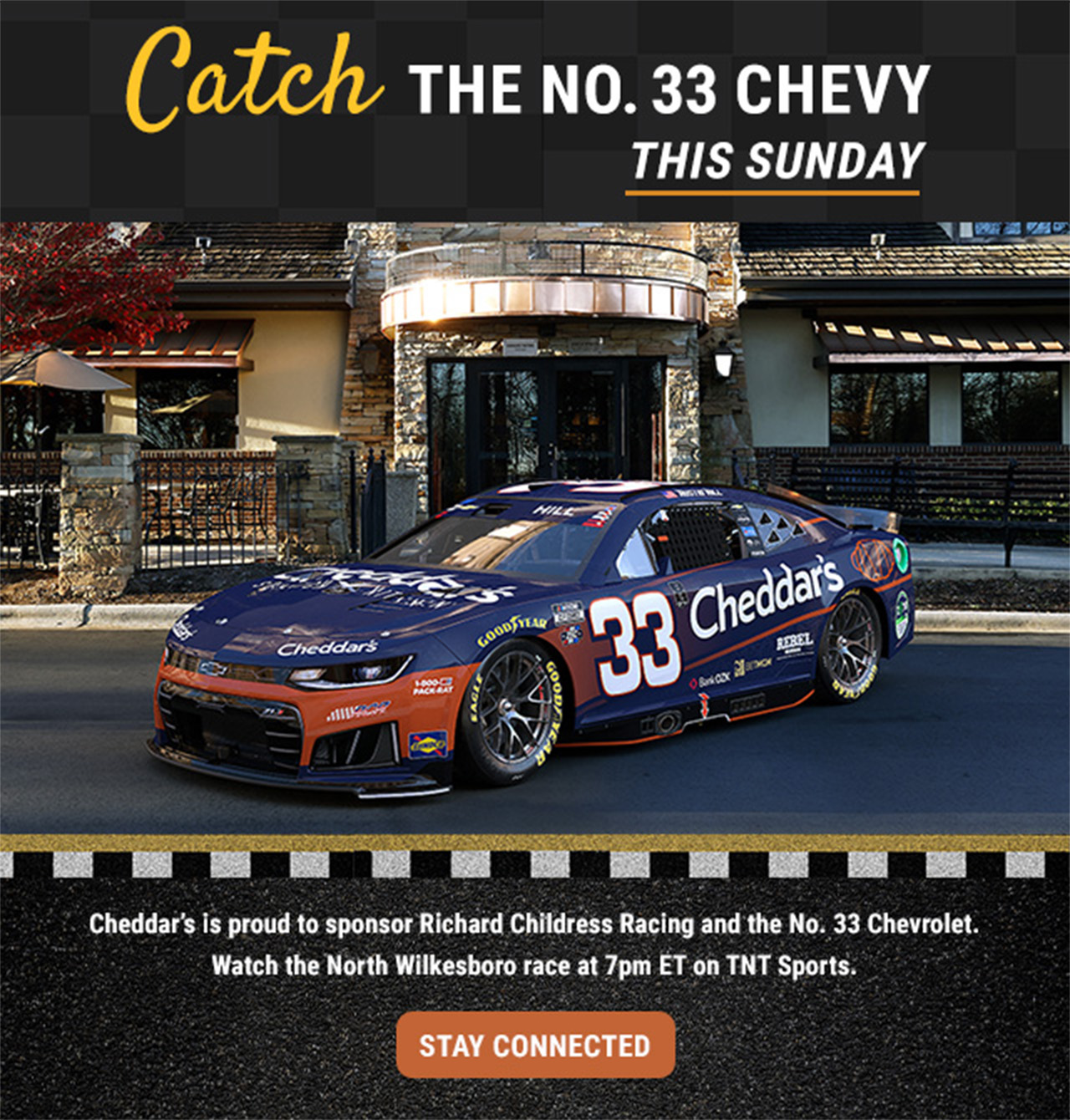 Catch the No. 33 Chevy this Sunday