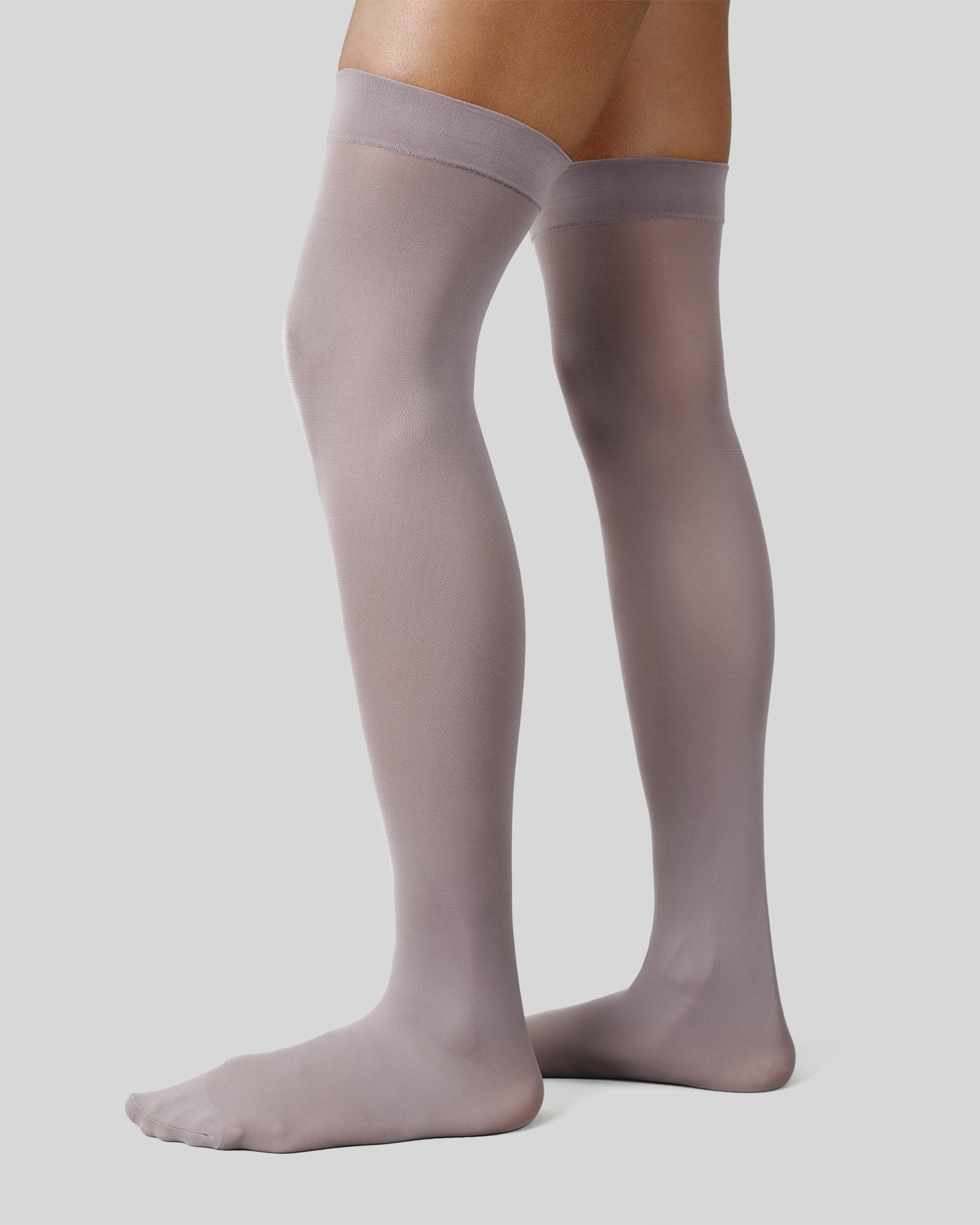 Svea Premium Thigh-Highs Mid Grey
