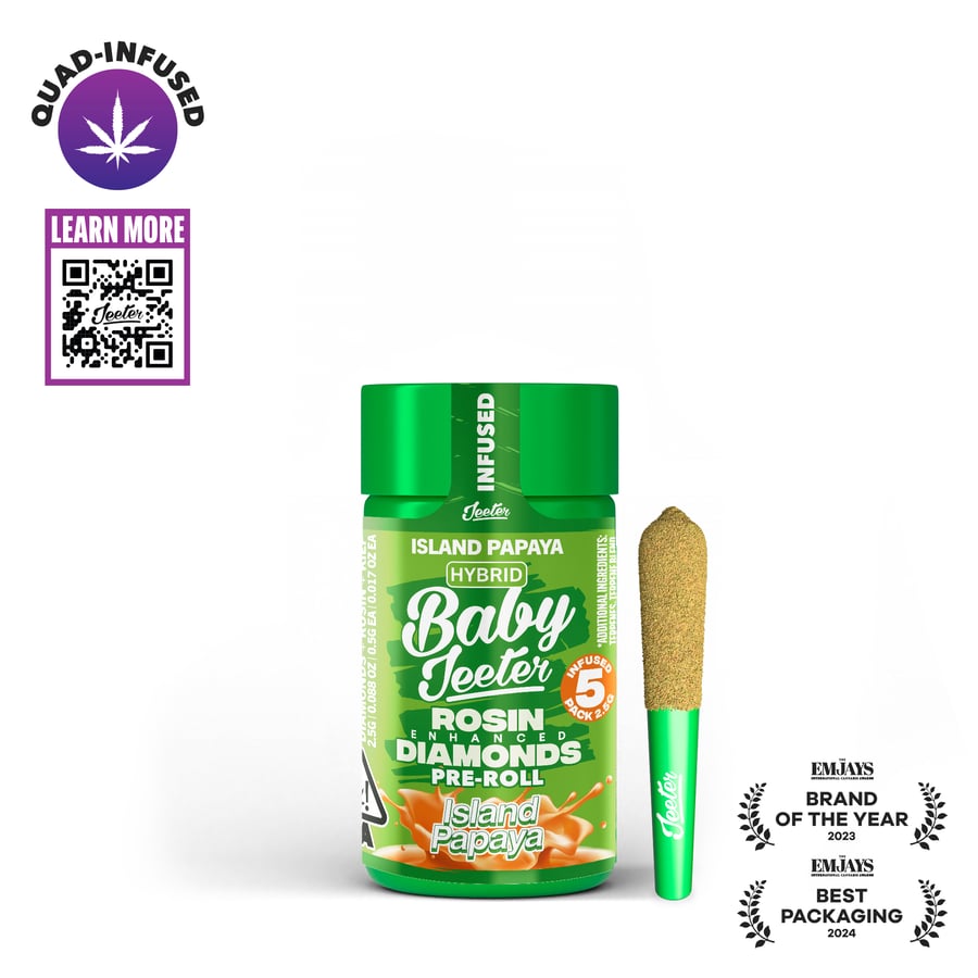 Image of Island Papaya Quad Infused 5-Pack - 2.5g