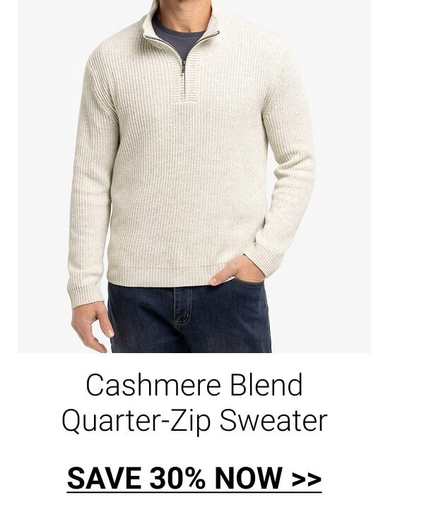 Cashmere Blend Quarter-Zip Sweater
