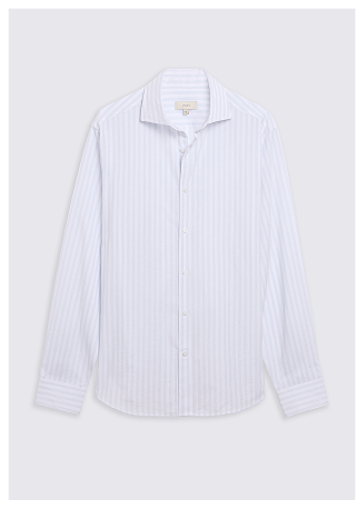 Blue Bengal Cotton Linen Stripe Shirt