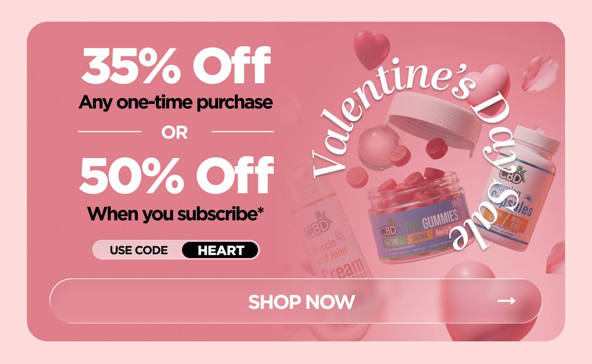 Valentine’s Day Sale Get 35% OFF Any one-time purchase or Get 50% OFF When you subscribe* Use code HEART