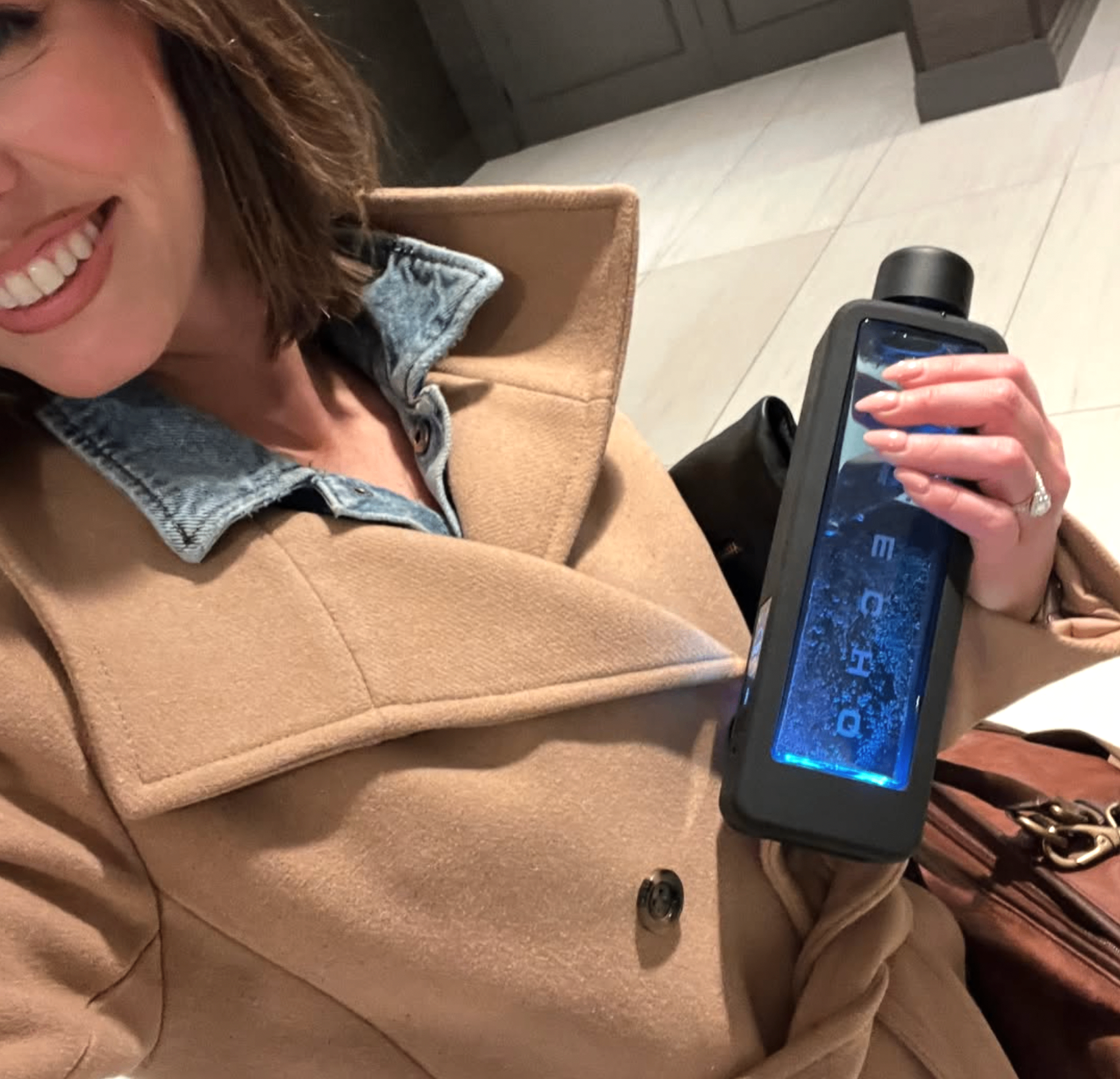 Woman with an Echo Flask
