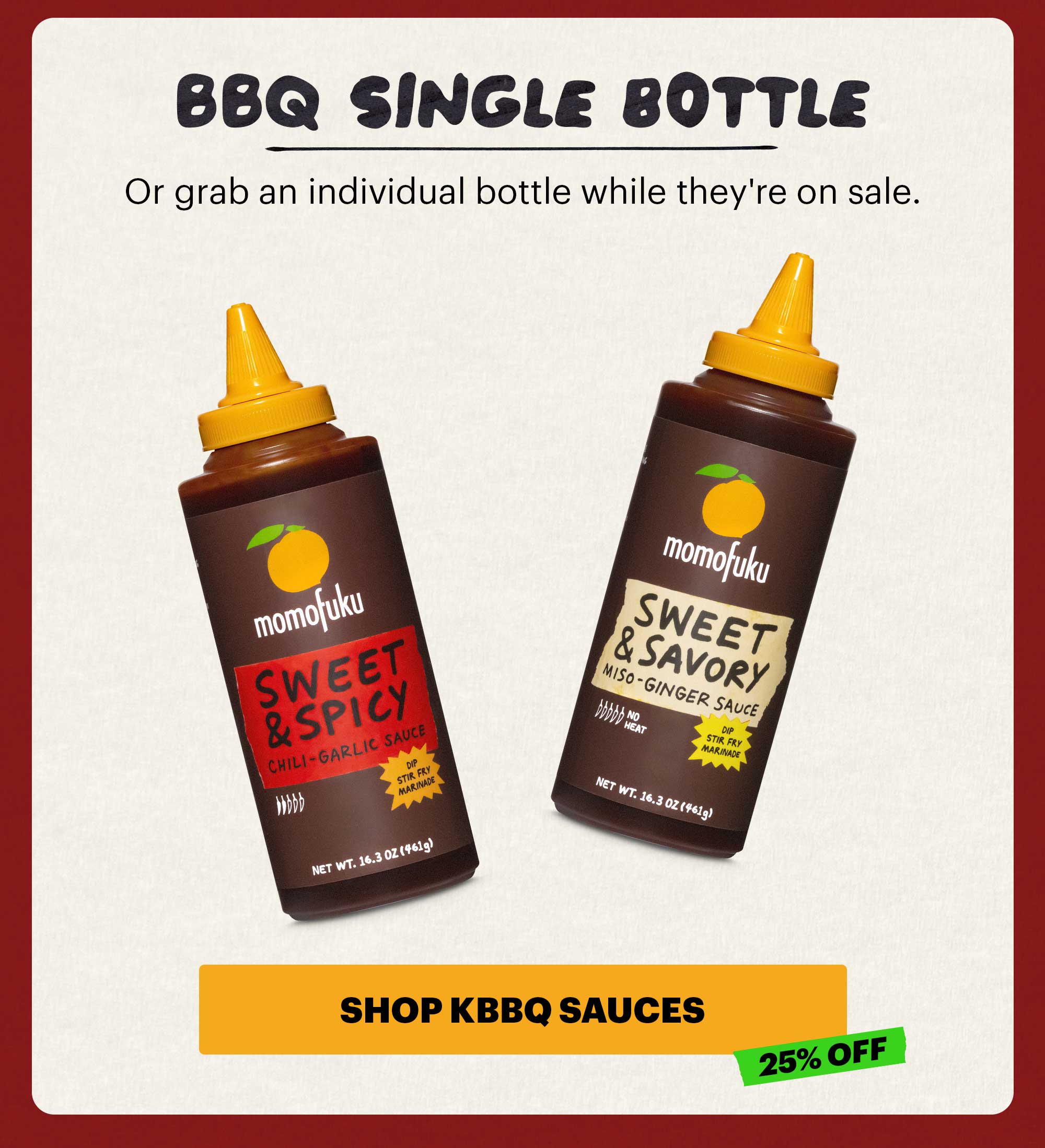 Header: Grilling season just got a lot more interesting. Sub-header: Right now everything BBQ is 25% off CTA: SHOP BBQ ESSENTIALS PACK
