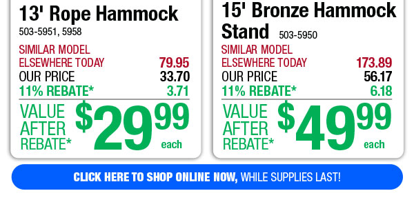 15' Bronze Hammock Stand - ONLY $49.99 After Rebate*!