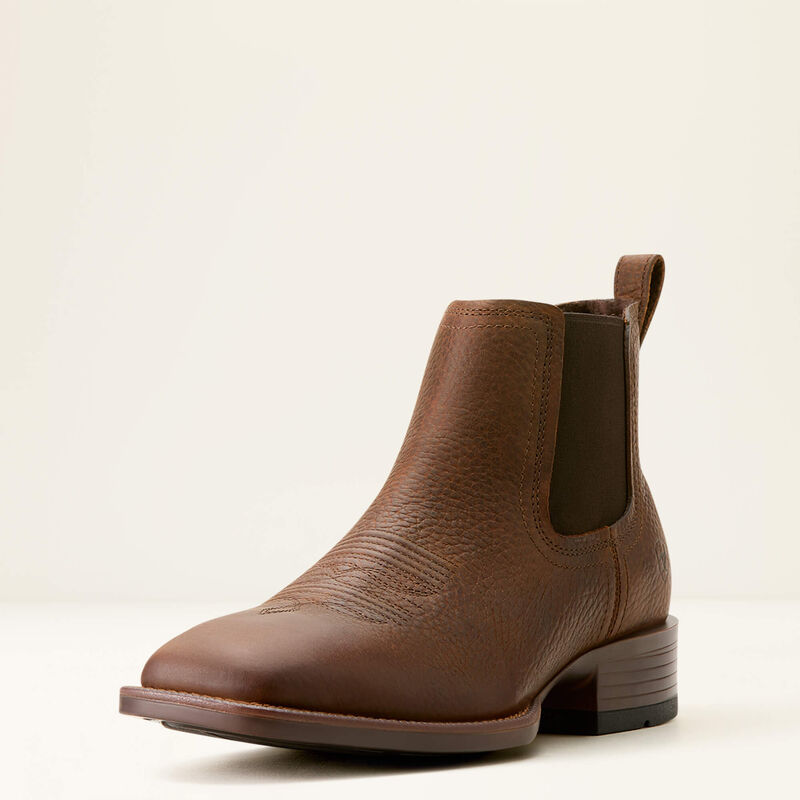 Booker Chelsea Wide Square Toe Western Boot